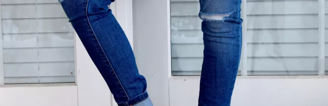Ripped jeans denim durability